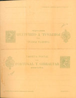 868 1893.   EP35. 5 Cts + 5 Cts Verde Sobre Tarjeta Entero Postal, De Ida Y Vuelta. MAGNIFICA. Edifil 2018: 61? - Otros & Sin Clasificación