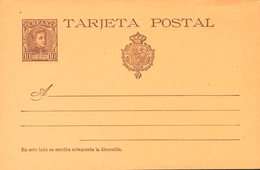 870 1901. (*) EP37SN. 10 Cts Castaño Sobre Tarjeta Entero Postal. SIN NUMERACION. MAGNIFICA. (Láiz 2006, 160 Euros) - Sonstige & Ohne Zuordnung