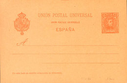 875 1901. (*) EP39. 10 Cts Naranja Sobre Tarjeta Entero Postal. MAGNIFICA. Edifil 2018: 235? - Other & Unclassified