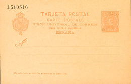 878 1902. (*) EP42. 10 Cts Naranja Sobre Tarjeta Entero Postal. MAGNIFICA. Edifil 2018: 128? - Otros & Sin Clasificación