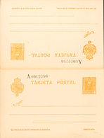 913 1925. (*) EP58. 10 Cts + 15 Cts Amarillo Sobre Tarjeta Entero Postal, De Ida Y Vuelta. MAGNIFICA Y RARA. Edifil 2018 - Other & Unclassified