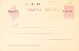 923 1931. (*) EP66. 15 Cts Sobre Tarjeta Entero Postal (sobrecarga Manual). MAGNIFICA. Edifil 2018: 102? - Otros & Sin Clasificación