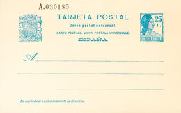 930 1934. (*) EP71. 25 Cts Azul Sobre Tarjeta Entero Postal. MAGNIFICA. Edifil 2018: 89? - Other & Unclassified