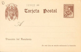 946 1938. (*) EP83. 20 Cts Castaño Sobre Tarjeta Entero Postal. MAGNIFICA. Edifil 2018: 112? - Other & Unclassified