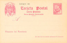 948 1938. (*) EP84. 45 Cts Carmín Sobre Tarjeta Entero Postal. MAGNIFICA. Edifil 2018: 139? - Otros & Sin Clasificación