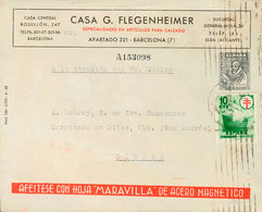 961 (1950ca). Sobre EP1469. 50 Cts Pizarra Sobre Entero Postal Privado CASA G.FLEGENHEIMER (87 Mm) Correo Interior De BA - Other & Unclassified