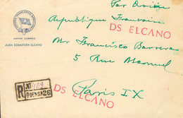 1032 1938. Sellos De Rusia De 10 K, Tres Sellos Y 1 Rublo Azul, Dos Sellos (al Dorso). Sobre Del Vapor Correo Juan Sebas - Otros & Sin Clasificación