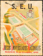 1110 1942. Sin Valor, Multicolor (conservación Habitual). FRENTE DE JUVENTUDES S.E.U. JUEGOS UNIVERSITARIOS NACIONALES.  - Other & Unclassified