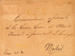 1176 (1842ca). LA HABANA A MADRID. Marcas FRANCO Y CORREO MARITIMO / Nº2, Ambas En Amarillo (P.E.2 Y P.E.45) Edición 200 - Cuba (1874-1898)