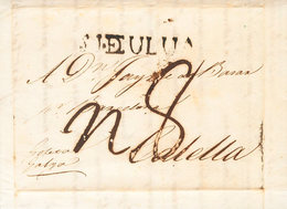 1204 1821. SAN JUAN DE ULUA (MEJICO) A CALELLA. Marca S.J.DE ULVA, En Tinta De Escribir (P.E.1) Edición 2004, Aplicada E - Mexique