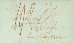 1215 1852. LA HABANA A AMSTERDAM (HOLANDA). Porteos Manuscritos "2/7" Británico Y "19 G", Este último Aplicado En Tránsi - Cuba (1874-1898)