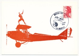 Carte Philatélique - Salon CNEP Massilia 85 - Cachet Temporaire Illustré Hydravion - 1985 - Commemorative Postmarks