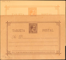 1376 1892. (*) EP6/7. 2 Ctvos Castaño Y 3 Ctvos Naranja Sobre Tarjetas Entero Postales. MAGNIFICAS. Edifil 2018: 122? - Filippine