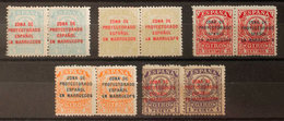 1527 1918. * 6/10, 6/10hea. Serie Completa, Cinco Valores, En Parejas (conservación Habitual). Un Sello Variedad "O" DE  - Spanish Morocco
