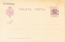 1544 1924. (*) EP15/18M. Juego Completo De Las Cuatro Tarjetas Entero Postales, Dos De Ida Y Vuelta. NºA000000. MAGNIFIC - Spanish Morocco