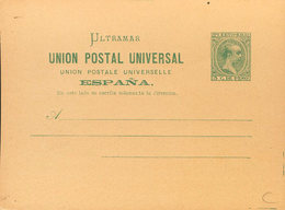 1572 1890. (*) EP3. 3 Ctvos Verde Sobre Tarjeta Entero Postal. MAGNIFICA. Edifil 2018: 113? - Puerto Rico