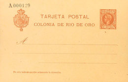 1578 1905. (*) EP1. 10 Cts Castaño Sobre Tarjeta Entero Postal. MAGNIFICA Y RARA. Edifil 2018: 190? - Rio De Oro