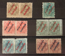 1584 1909. * 1/3he, 5he, 8/9he. 2 Cts, 5 Cts, 10 Cts, 20 Cts, 50 Cts Y 1 Pts, En Parejas (excepto 5 Cts Que Sólo Es Un E - Maroc Espagnol