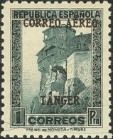 1602 1939. * 110hcc. 1 Pts Pizarra. Variedad CAMBIO DE COLOR EN LA SOBRECARGA, En Negro. MAGNIFICO. - Spanish Morocco