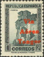 1609 1939. * 138hcc. 1 Pts Pizarra. Variedad CAMBIO DE COLOR DE LA SOBRECARGA, En Carmín. MAGNIFICO. Edifil 2013: 60? - Marruecos Español