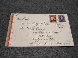 RARE SLOVAKIA CIRCULATED COVER LEHNICE (?) CANCEL NAZI CENSORED 1942 - Lettres & Documents