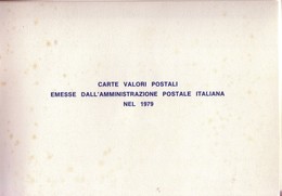 E+ITALIA REPUBBLICA 1979 Libretto Ufficiale Delle Poste Italiane. - Carnets