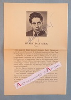 Harry DATYNER Pianiste Suisse Né à La Chaux-de-Fonds - Dédicace Signature Autographe -  Pianist - Fribourg - Musique - Chanteurs & Musiciens