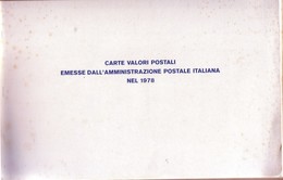 E+ITALIA REPUBBLICA 1978 Libretto Ufficiale Delle Poste Italiane. - Libretti