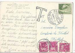 Carte Postale De Suisse Allemande Pour Le Thillot - Taxée à 15 Frs - 1951 - 1859-1959 Covers & Documents