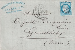 BOUCHES DU RHONE - AIX EN PROVENCE - 13-3-1874 - CERES N°60  SUR LETTRE ENTETE GOUIRAND & SCHAEFOLT. - 1849-1876: Classic Period