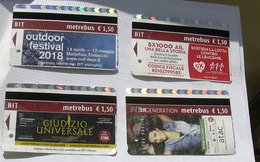 ITALIA 2018, 4 ROME METRO TICKETS, USED - Europe