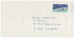 LUSSEMBURGO - LUXEMBOURG - 2000 - 16 50° Conseil De L'Europe + Flamme - Viaggiata Da Luxembourg Per Le Lavandou, France - Cartas & Documentos