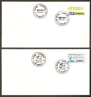 Brazil 1993 2 FDC Covers Frama Labels - One Braziliana 93 Philatelic Exhibition - PPJ Vignettes Frama Expo Philatélique - Automatenmarken (Frama)