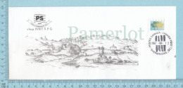 Sherbrooke Quebec - Phila Sherbrooke 1970, Enveloppe Commémorative, Postmark 2002, Timbre Roulette, Esquisse Sherbrooke - Commemorativi