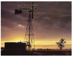 (777) Australia - SA - Kimba Windmill (with Stamp At Back Of Card) - Watertorens & Windturbines