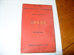 Carte Hachette Cosne Sur Loire Et Région Tirage 1890 - Roadmaps