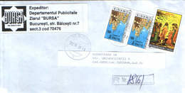 Romania - Registered  Letter Circulated In 1997  - 2/scans - Lettres & Documents