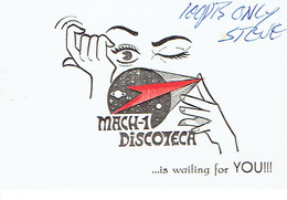 Carte De Visite Mach-1 Discoteca, Carretera De Cadiz, Torremolinos, Espagne (années 1970) - Visiting Cards