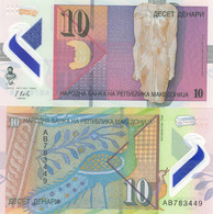 MACEDONIA 10 Denari 2018 UNC Polymer, P-25 - Noord-Macedonië