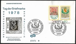 1978 - DEUTSCHLAND - FDC Stamp Day - Michel 980/981 [Sachsen Stamp & Baden Post Signboard] + BONN 1 - 1971-1980