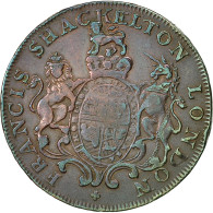 Monnaie, Grande-Bretagne, F Shackelton, Halfpenny Token, 1794, Middlesex, TTB - Sonstige & Ohne Zuordnung