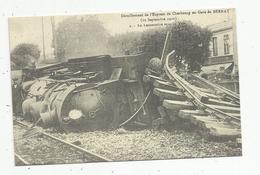 Reproduction De Cp,  CATASTROPHE, Déraillement Le L'express De Cherbourg En Gare De Bernay , Chemin De Fer - Catástrofes