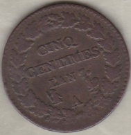 Directoire . 5 Centimes L&rsquo;An 7 A Paris - C. 5 Centimes