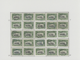 29415 Belgisch-Kongo - Kongo-Staat: 1898, Reconstruction Of A Complete 50 Stamps Sheet Of 50 Nicely Cancel - Sonstige & Ohne Zuordnung