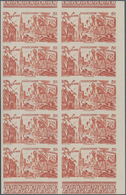 29442 Französisch-Indochina: 1946, "DU CHAD A RHIN", Complete Set In Imperforate Blocks Of Ten, Unmounted - Covers & Documents