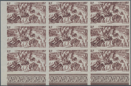 29445 Französische Somaliküste: 1946, "DU CHAD A RHIN", Complete Set In Imperforate Blocks Of Nine, Unmoun - Used Stamps