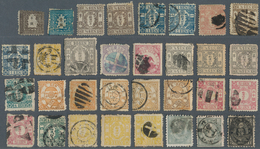29455 Japan: 1872/1937, Mainly Used On Approval Sheets, Old Pages, In Bags Etc. In Mixed Condition, But Al - Other & Unclassified