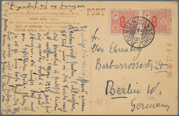 29469 Japanische Post In Korea: 1907/25, "CHEMULPO KOREA"  Resp. "GENSAN CHOSEN" On Two Ppc To Germany; Al - Franchise Militaire