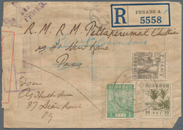 29474 Japanische Besetzung  WK II - Malaya: Penang, 1942/45, Two Covers Inc. One Registered Used From Pena - Malaysia (1964-...)