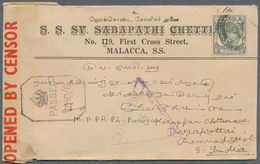 29503 Malaiische Staaten - Malakka: 1900's-1950's: About 100 Covers From Malacca, Used Inland Or To India - Malacca